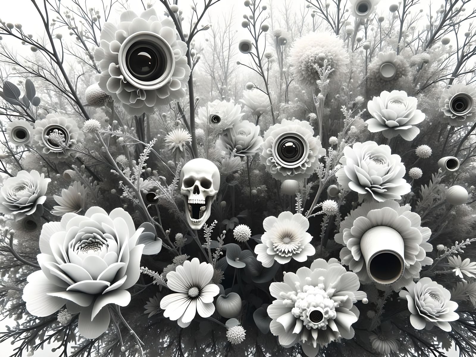 Abstract Pop Art in Complementary Colors