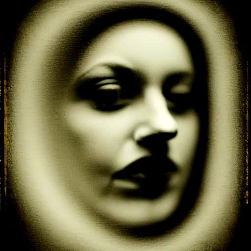 Ethereal Portrait in Sepia Tintype Style