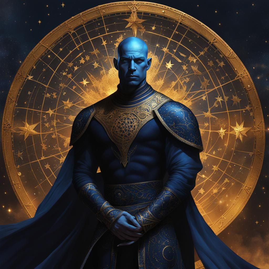 Imposing Bald D&D Character in Fantasy Art