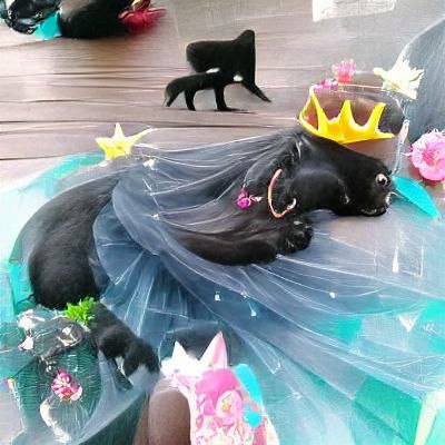 Cat Princess Portrait in Fantasy Style