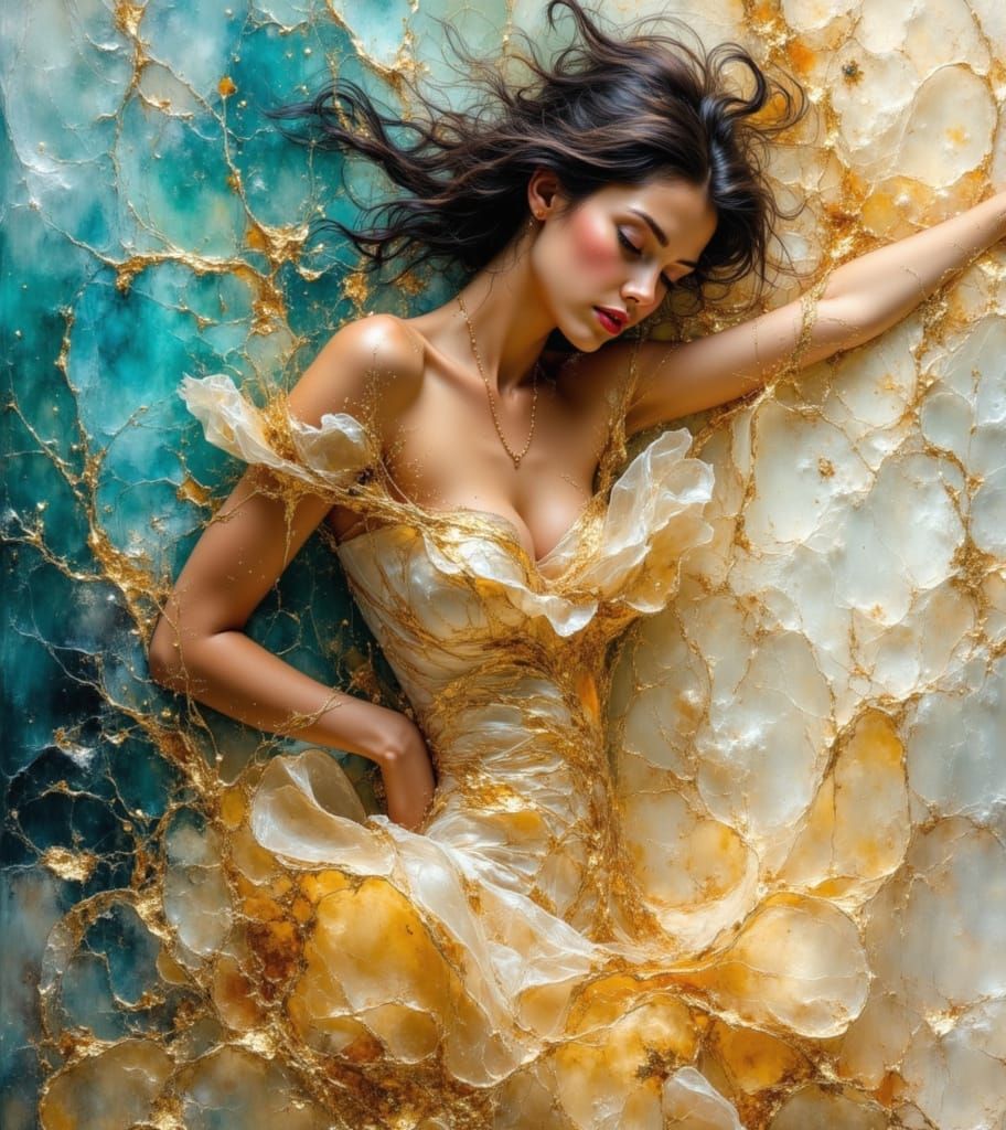 Tiny Dancer Oil Painting in Lighter Shades