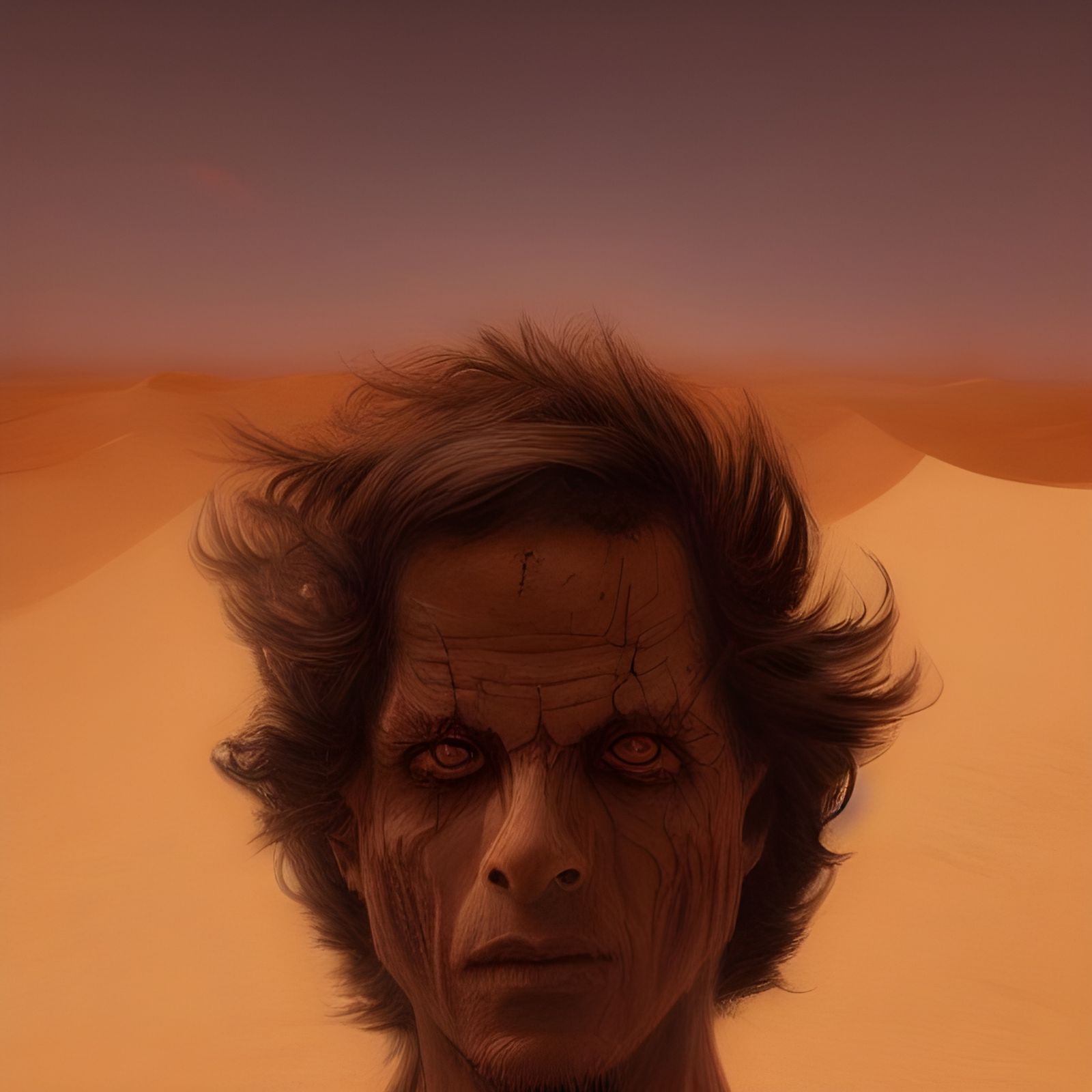 Desert Demon Portrait in Fantasy Art Style