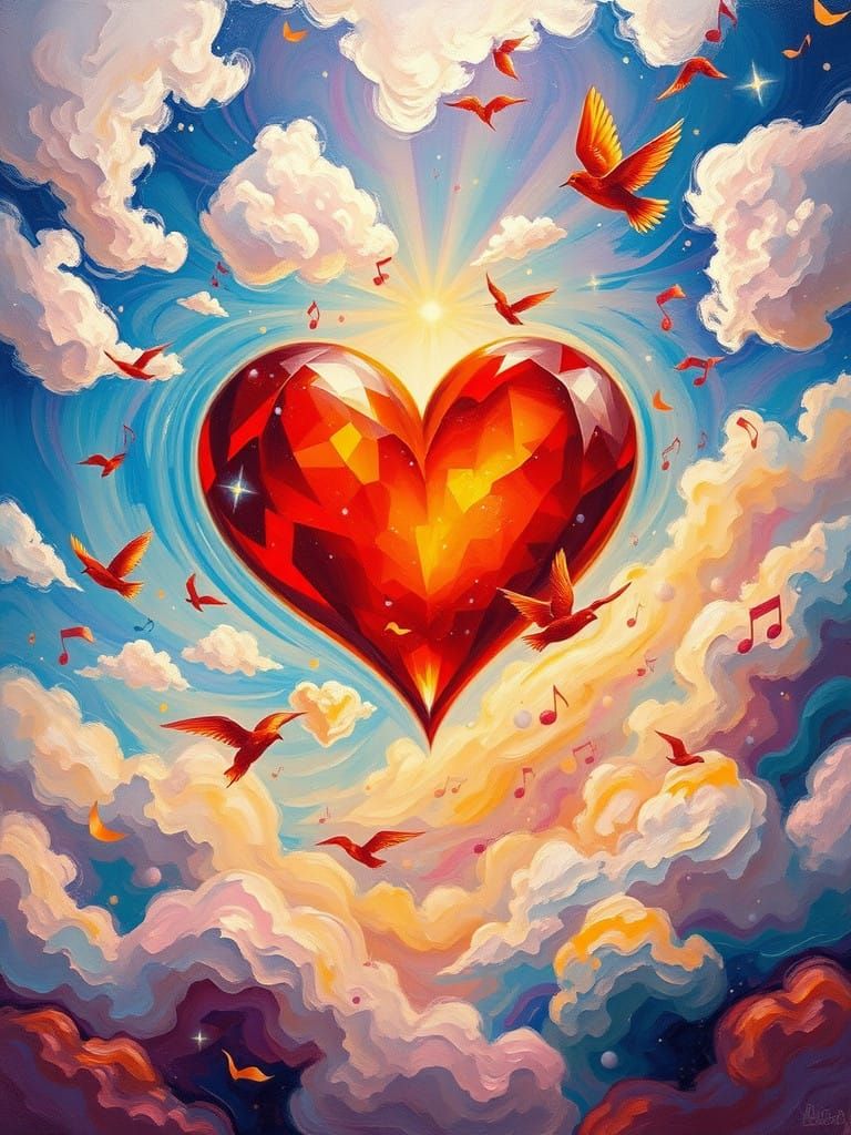 Enchanted Whimsy in Vibrant Red