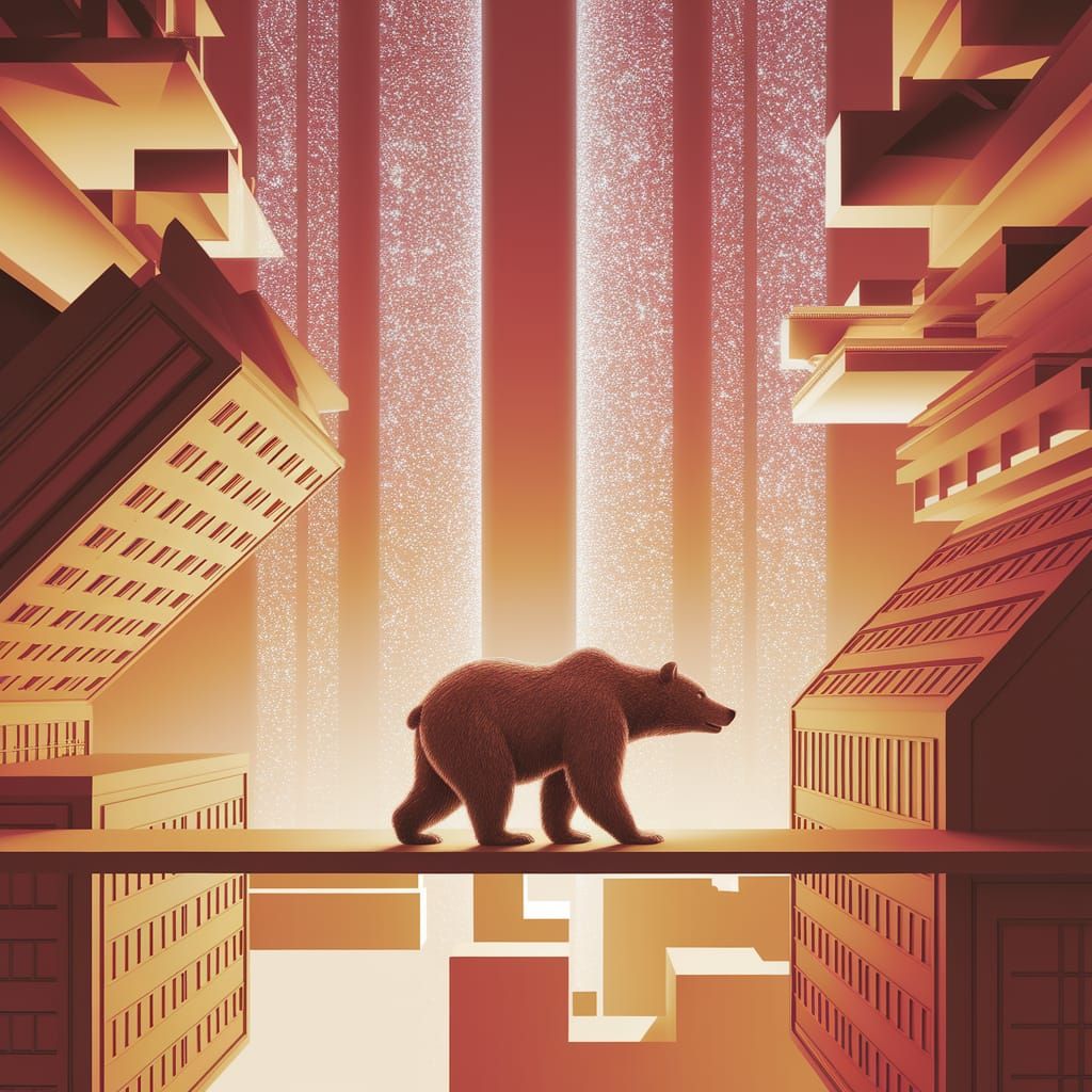 Surreal Futuristic Cityscape with Floating Buildings