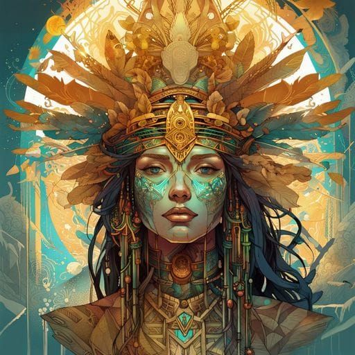 AI Generated Image of an Aztec Princess