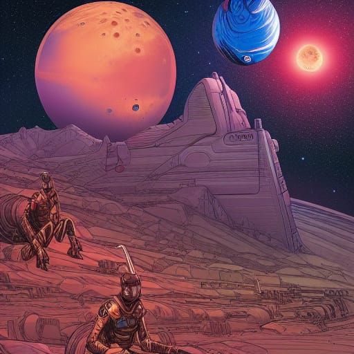 Vibrant Mars Colony of the Future