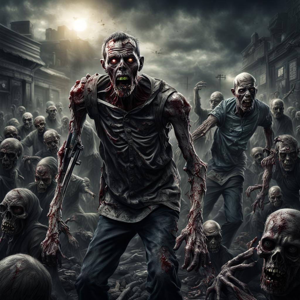 Zombie Apocalypse: Hyperrealistic Cinematic Composition
