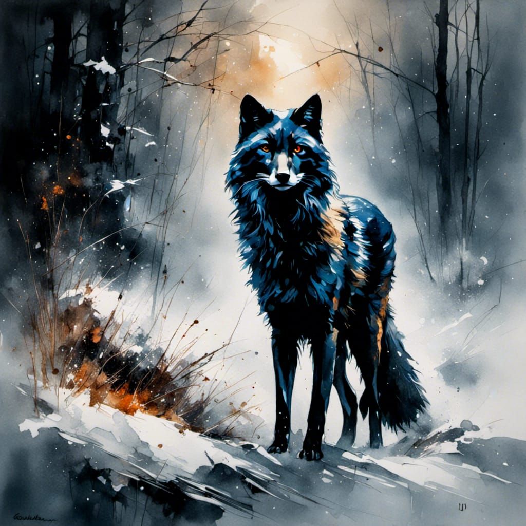 Abstract Shadows and Snowfall Composition