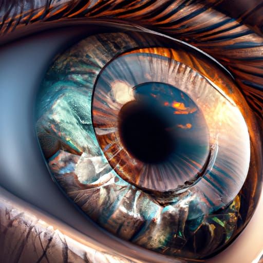 Diamond Pupil Eye Macro Photography