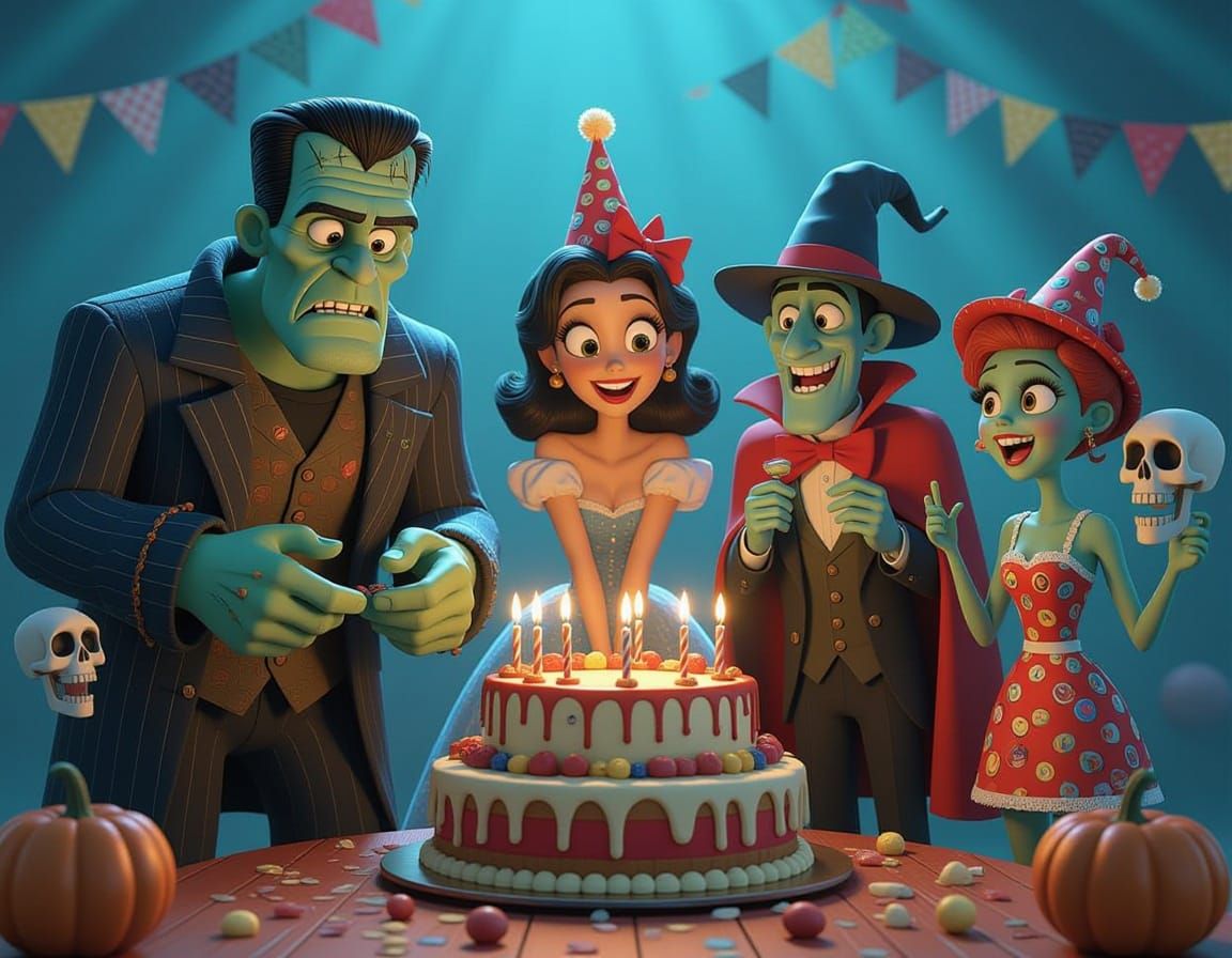 Monsters Birthday Party Celebration in Pixar Style