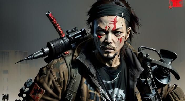 Post-Apocalyptic Marauders in Epic Battle Scene