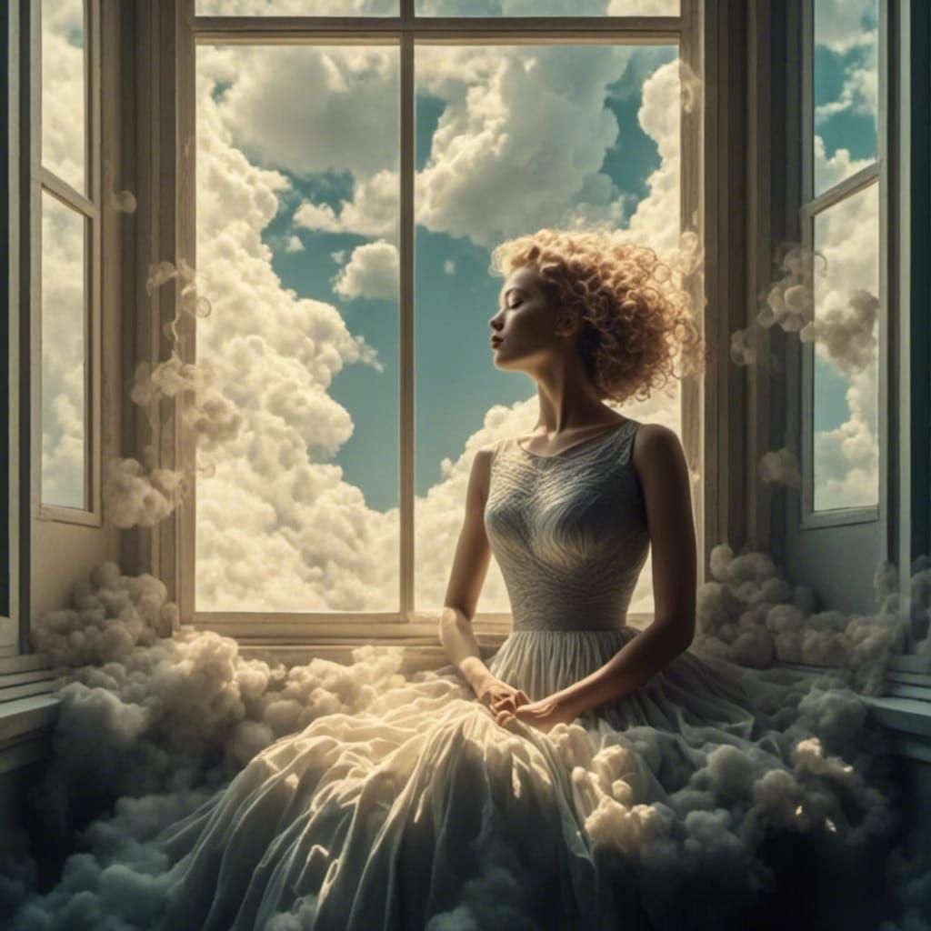 Surreal Purple Smoke Swirls in Sunlight