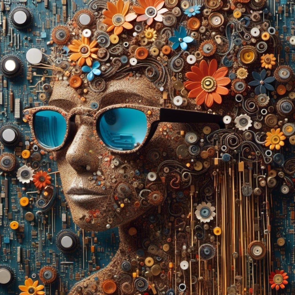 Surreal Paisley Dreamscape with Janis Joplin