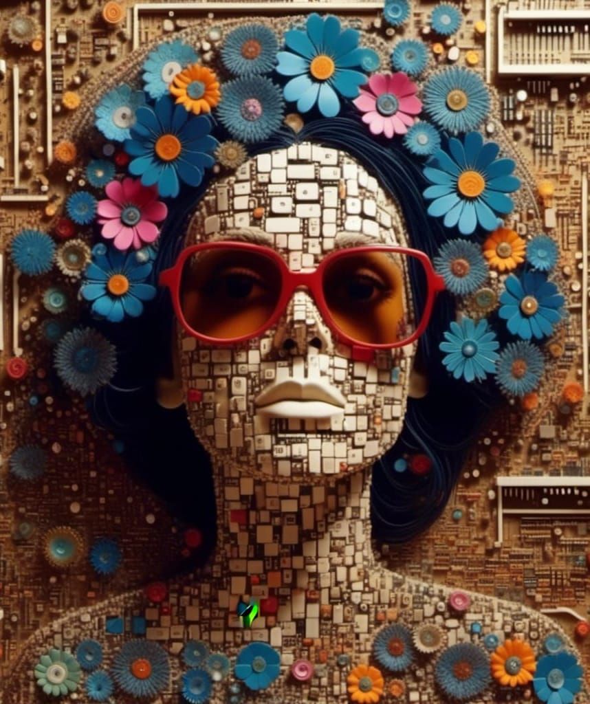 Surreal Paisley Dreamscape with Janis Joplin