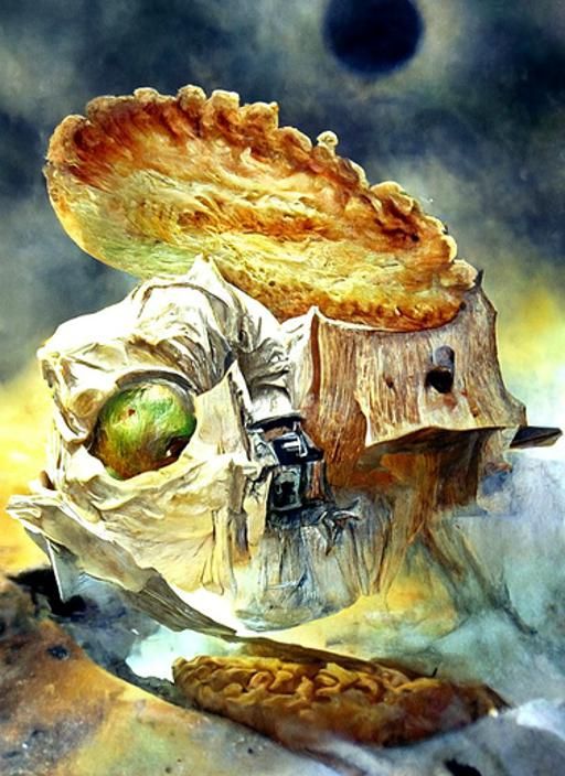 Surreal Sci-Fi Apple Pie Creation