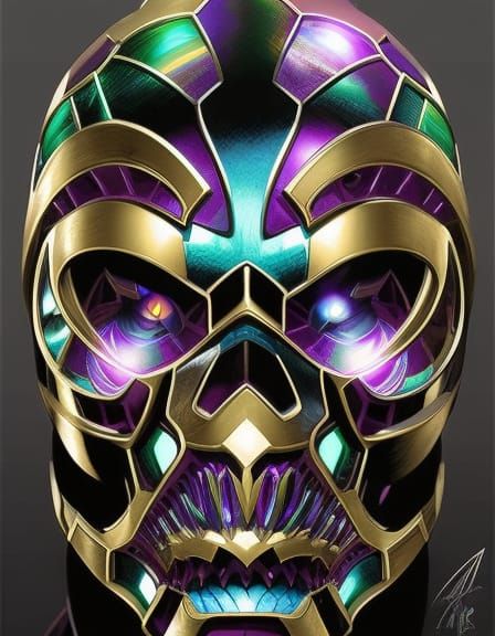 Iridescent Stained Glass Monster Girl Comic Art