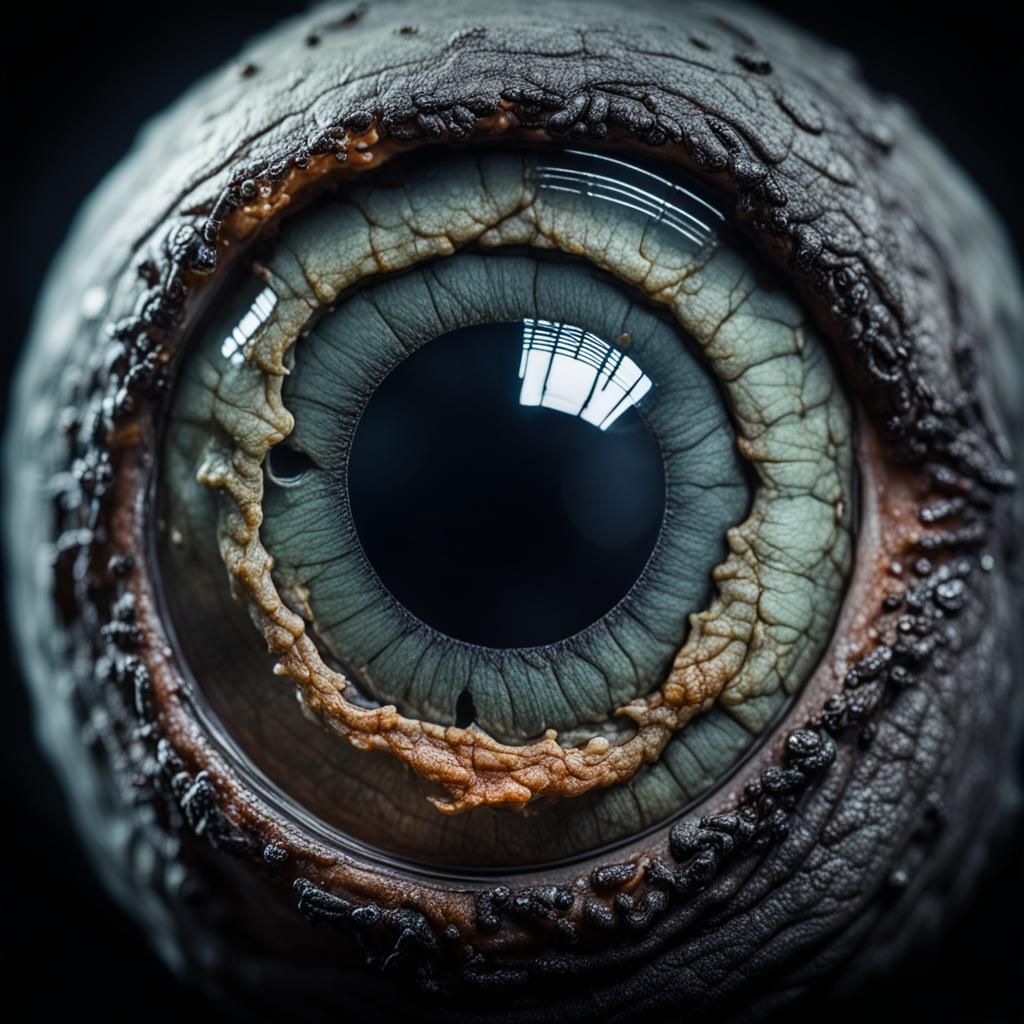 Ominous Undead Portrait in Macro Lens