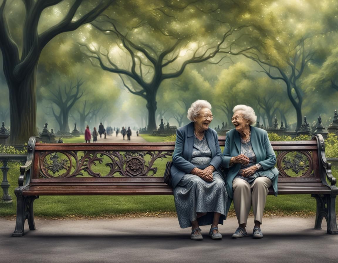 Joyful Ladies in Central Park: Street Art