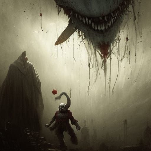 Horror Clown Pennywise in Doré Style