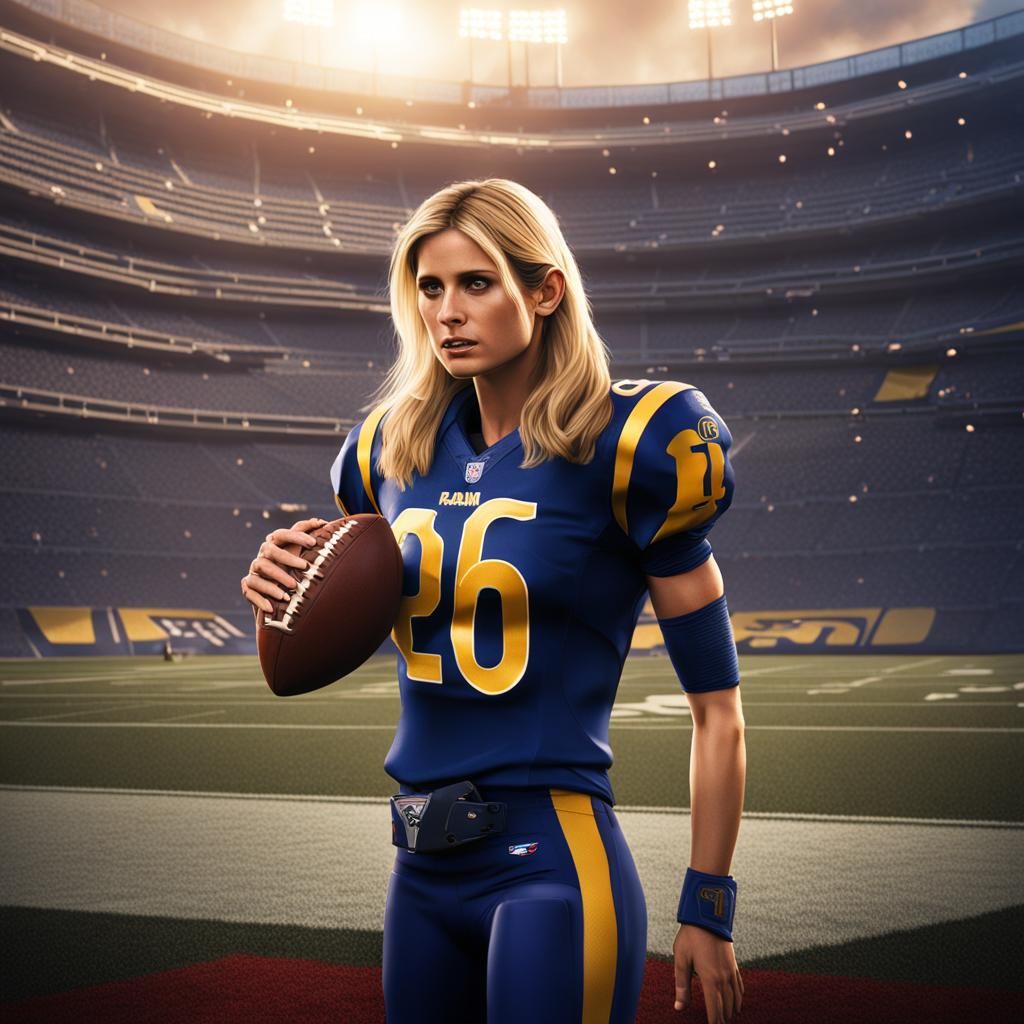 Buffy Summers as Quarterback: Detailed Matte Painting