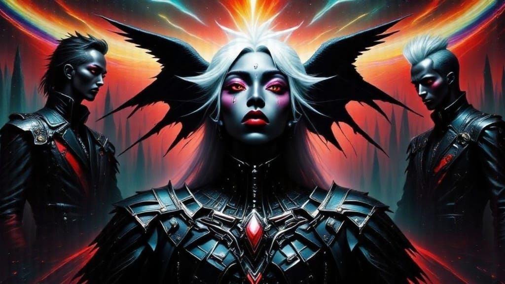 Surreal Cyberpunk Love in a Neon Wasteland