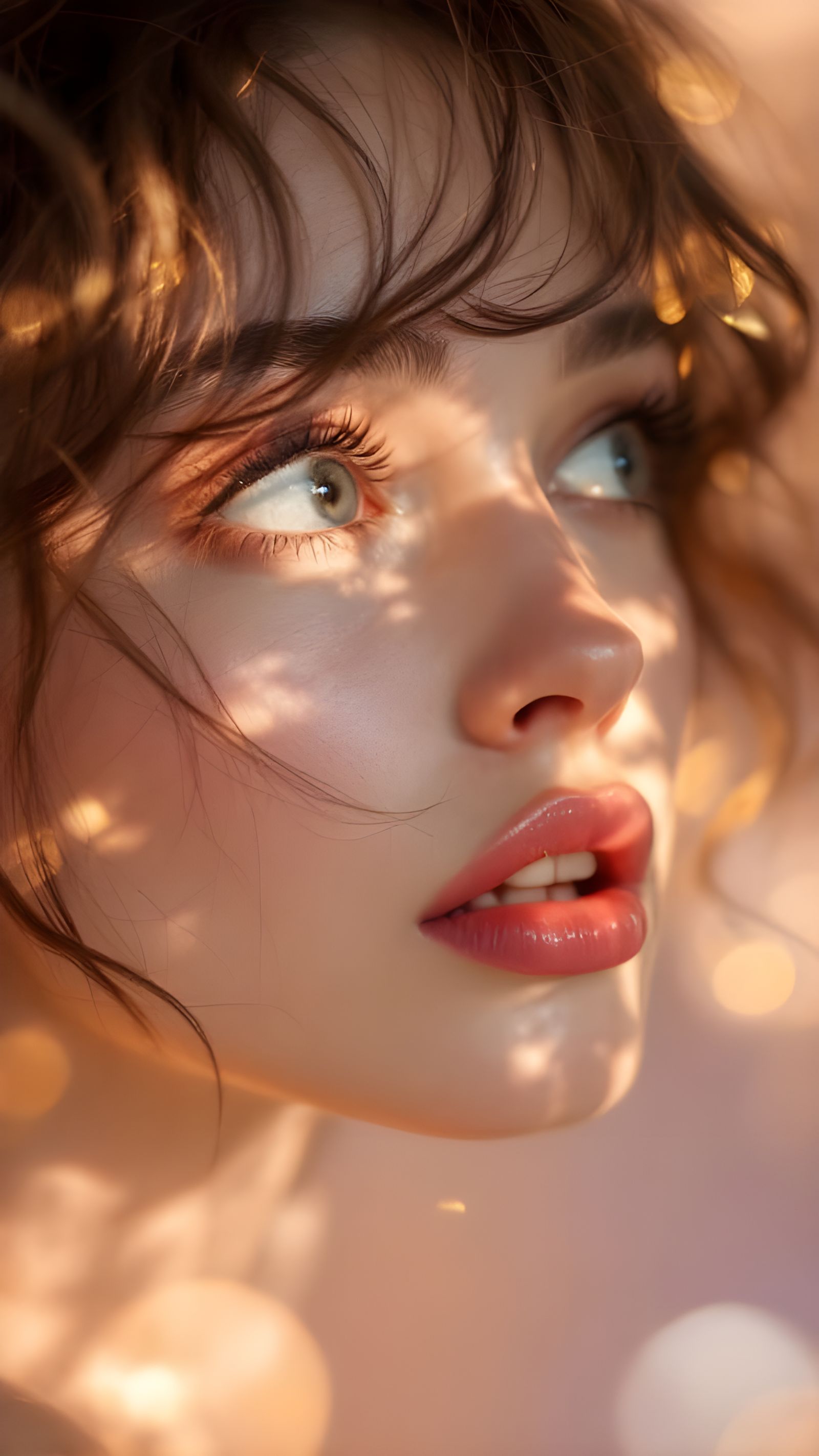 Woman in Ethereal Beauty, Soft Pastel Hues