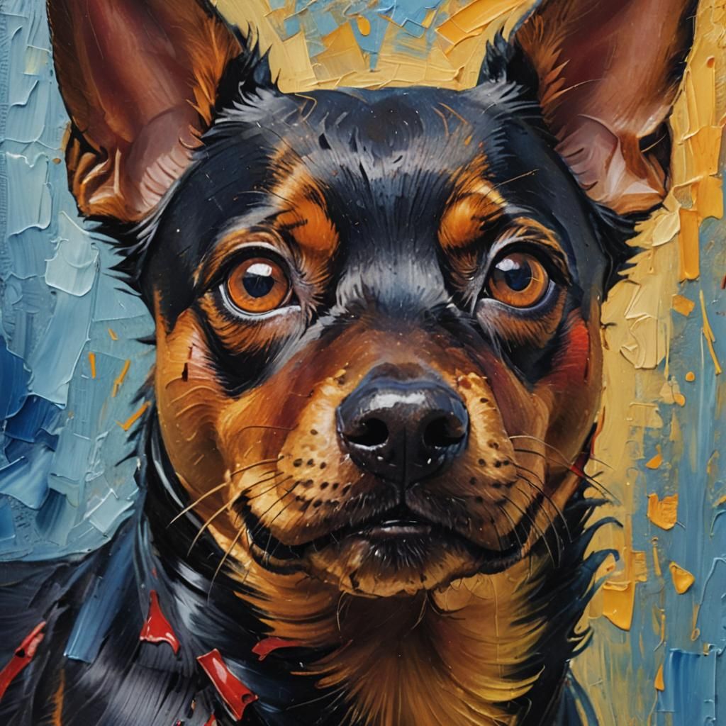 Vibrant Expressionist Portrait of a Malteser Mini Blood Pins...