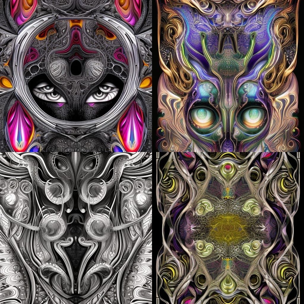 Psychedelic Filigree in Dark Fantasy Style