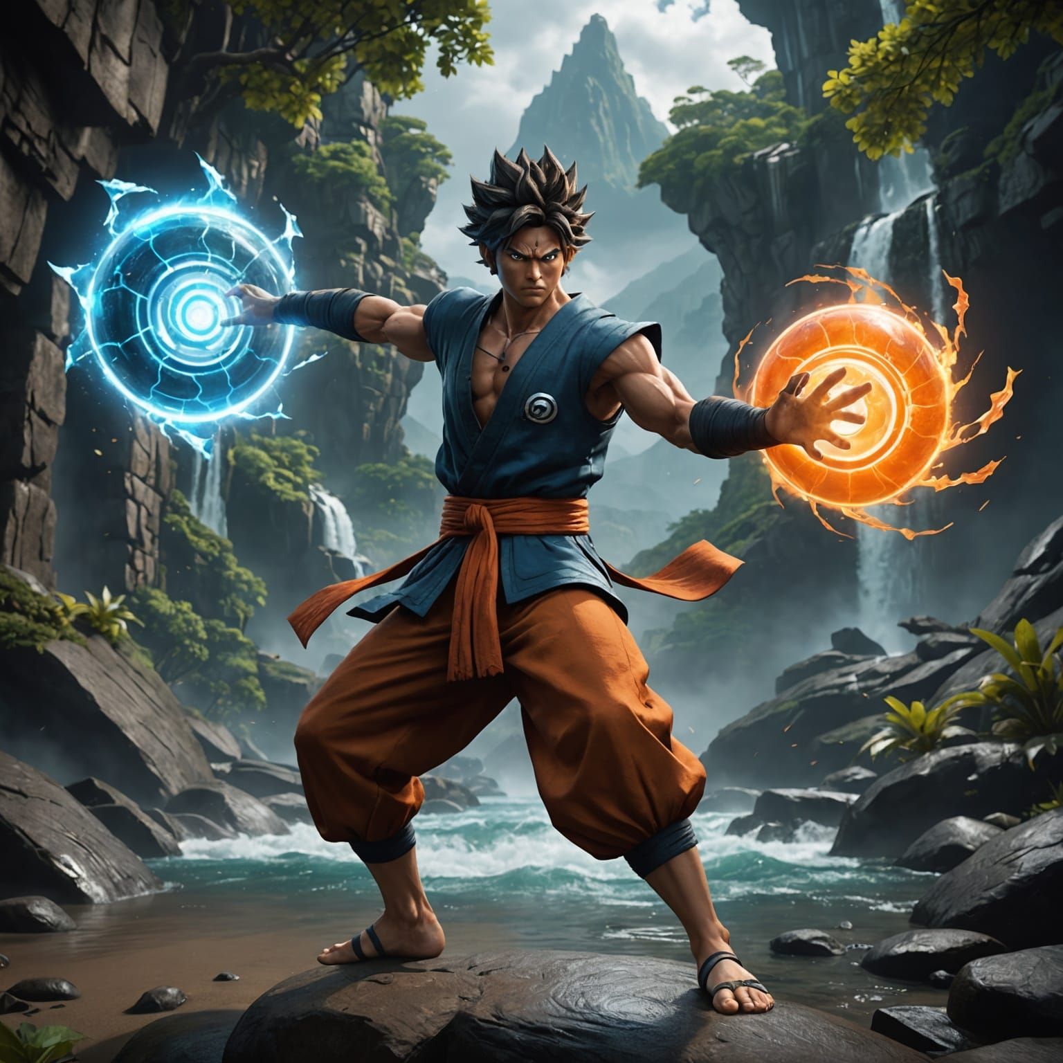 Rasengan Versus Kamehameha: Detailed Energy Clash