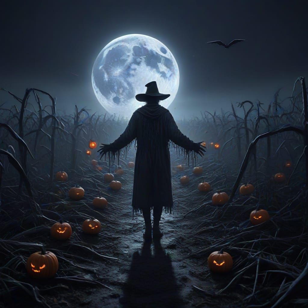 Surreal Nightmare Harvest Festival in Ethereal Mist