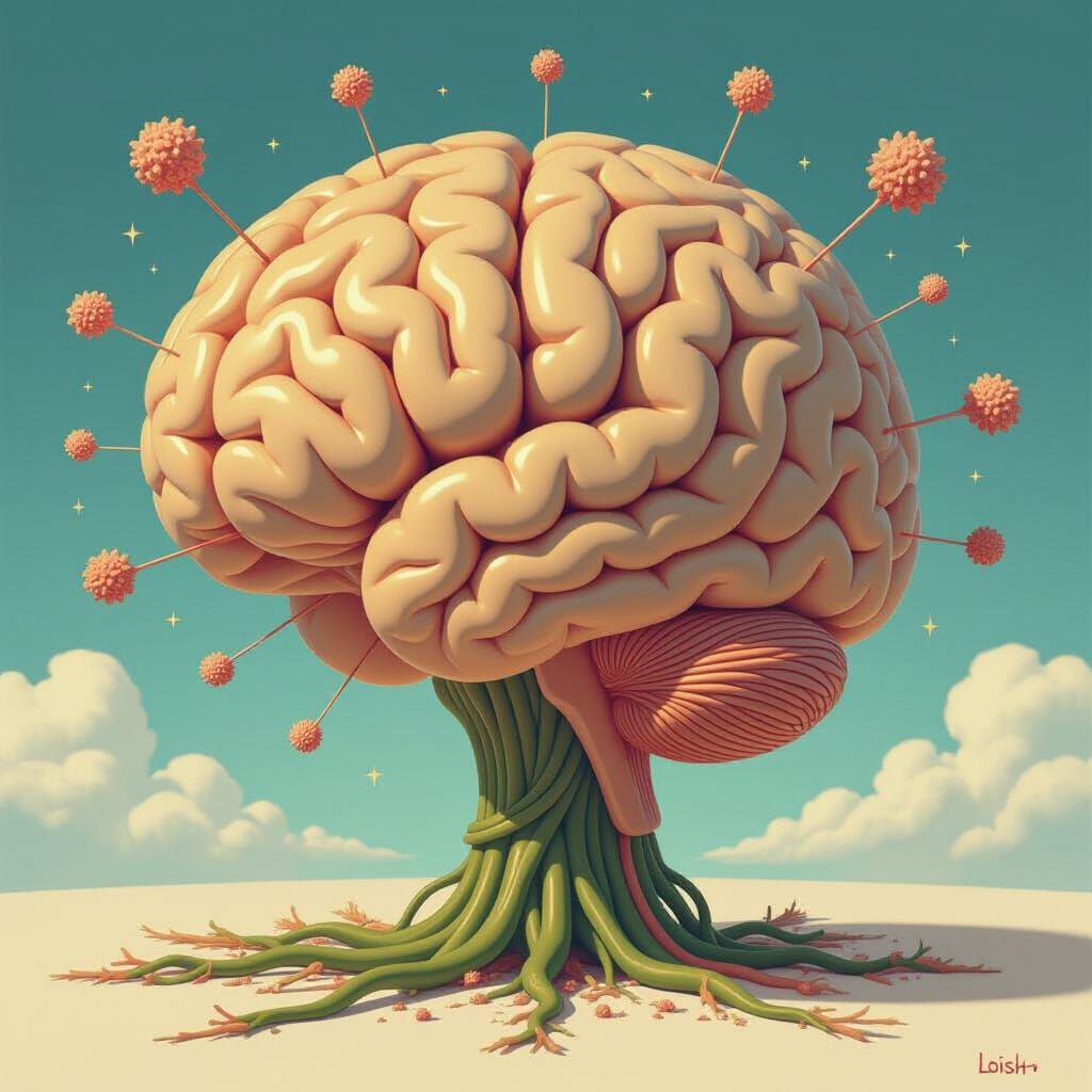 Human Brain Efficiency: Syd Mead Inspired Art