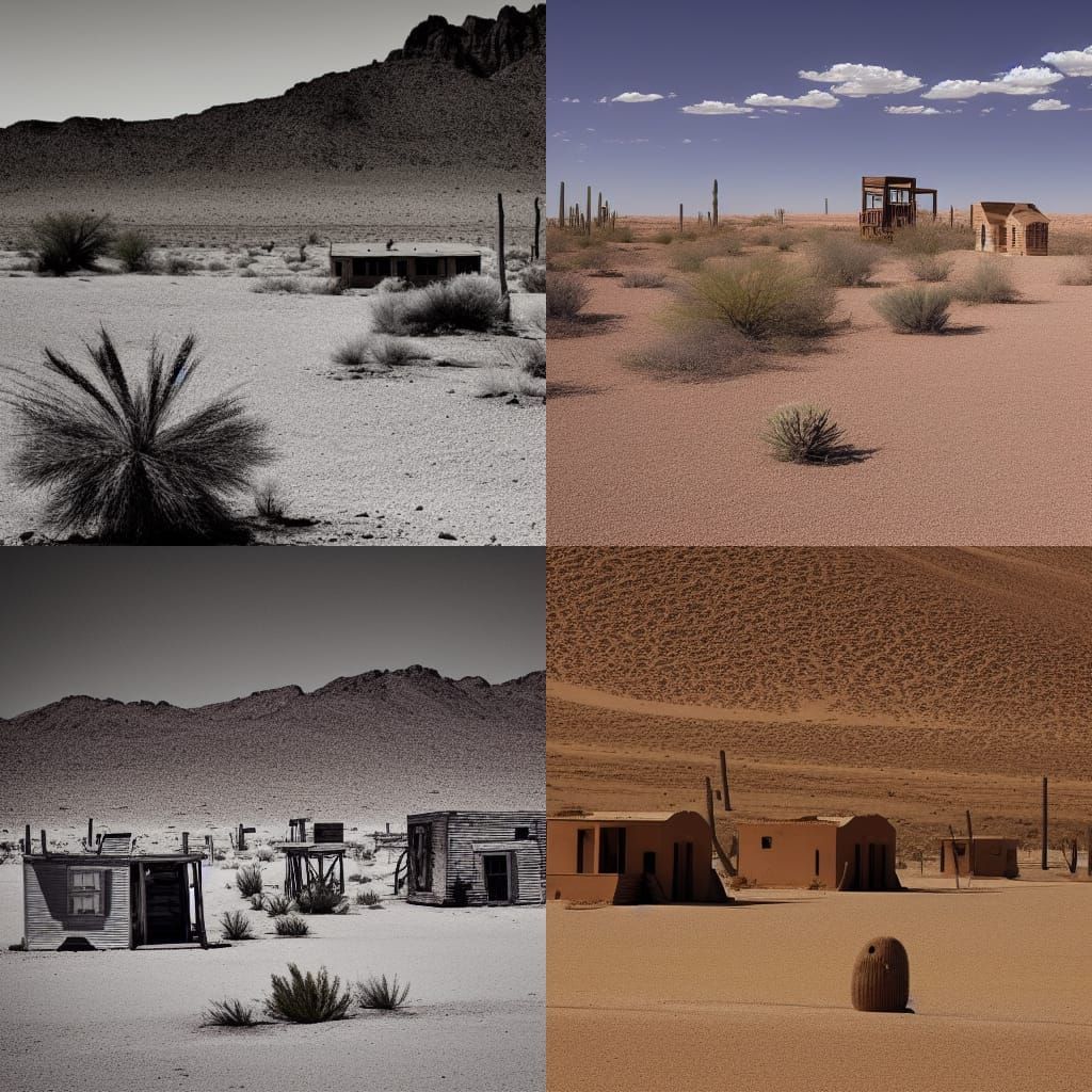 Eerie Desert Ghost Town