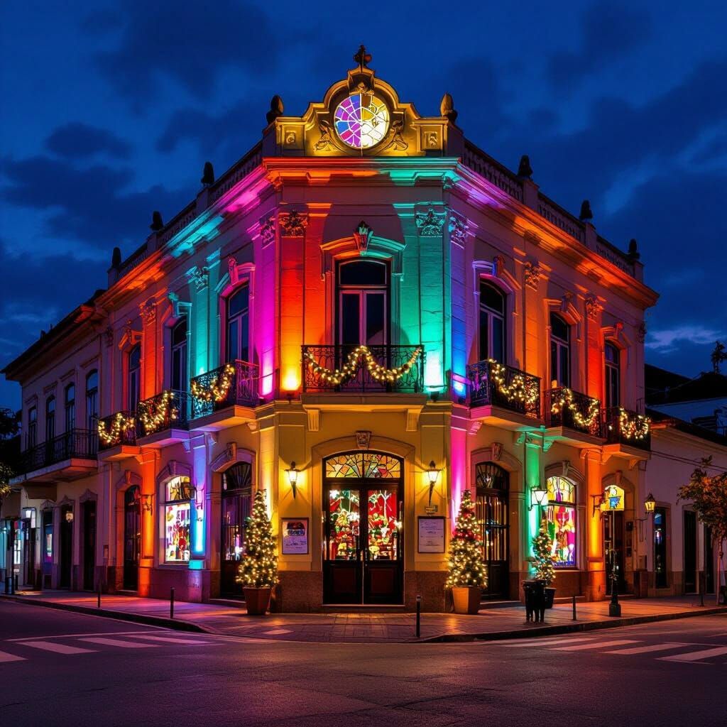 Festive Night: Clube Juvenil in Holiday Lights