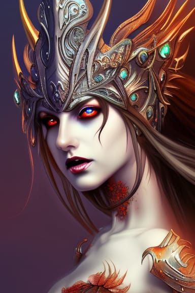 demoni queen; fantasy battle armor; dark fantasy