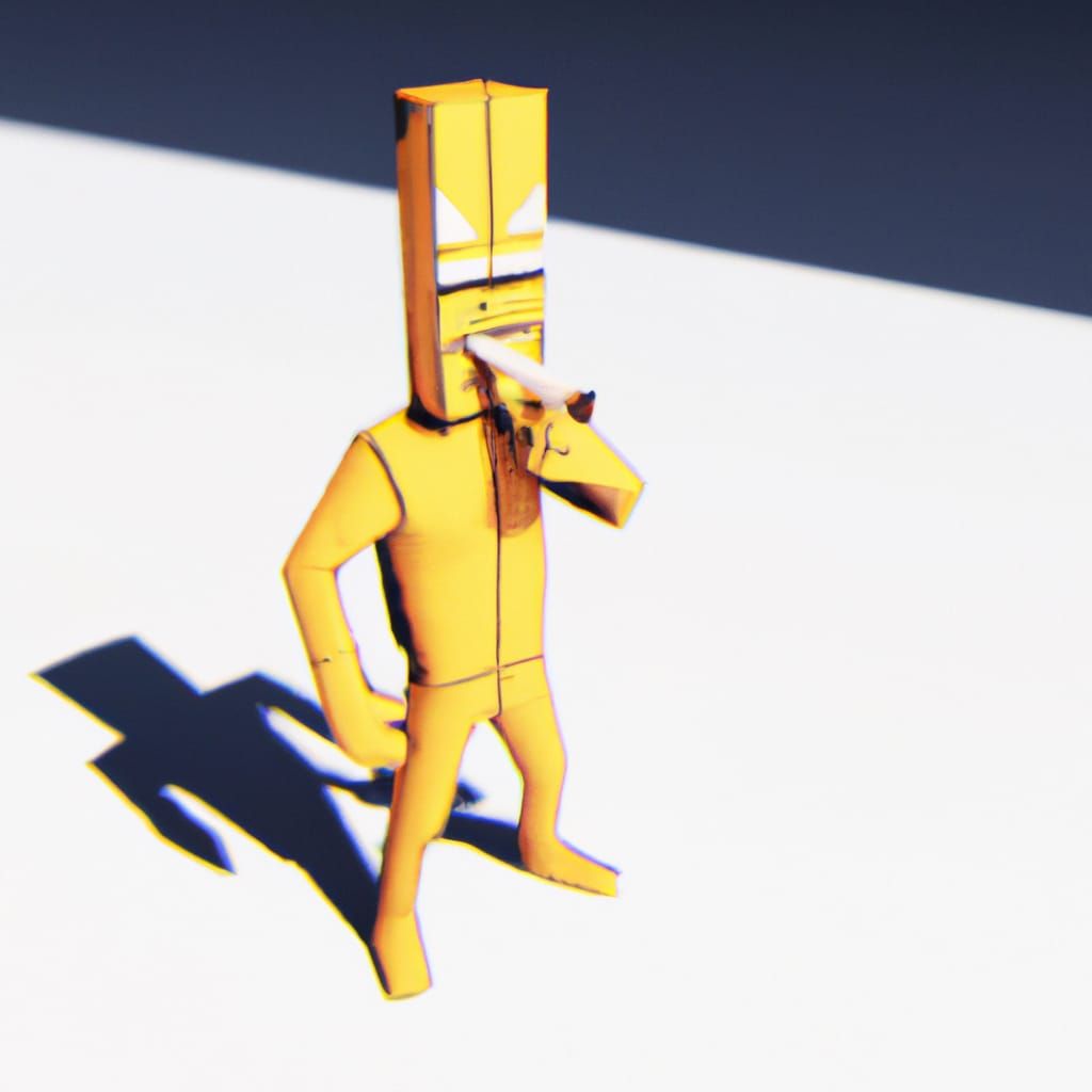 Fortnite Jonesy Character Smoking Rendered in Unreal Engine
