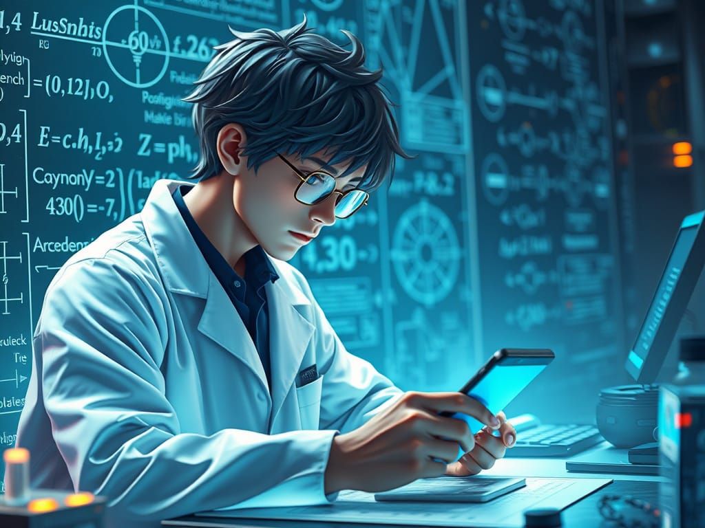 Young Scientist and Kronos: 3D Anime Art