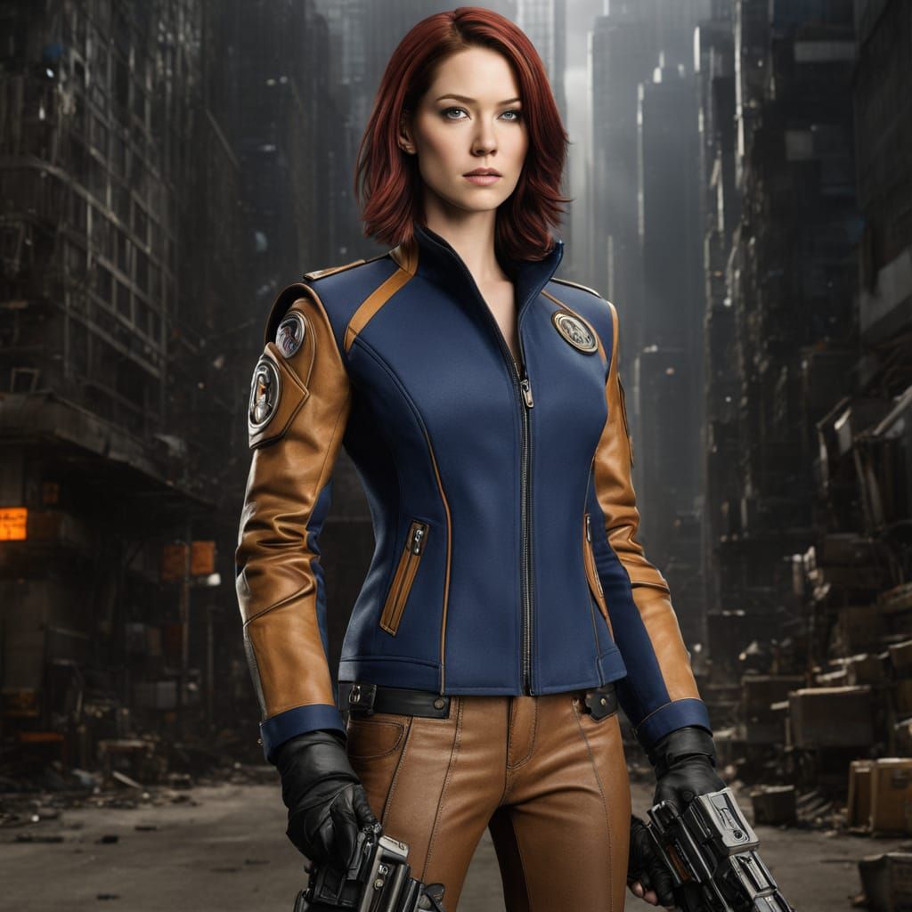 Cyberpunk Detective Allison Tracks in Autobot HQ