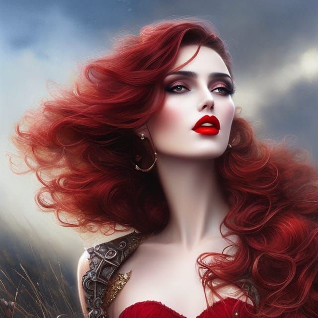 Watercolor Princess Portrait in Fantasy Art Style