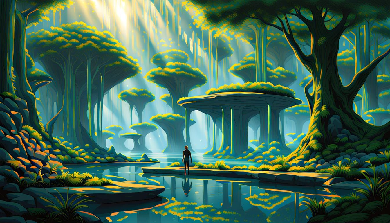 Sustainable Futuristic Metropolis in Harmony with Nature