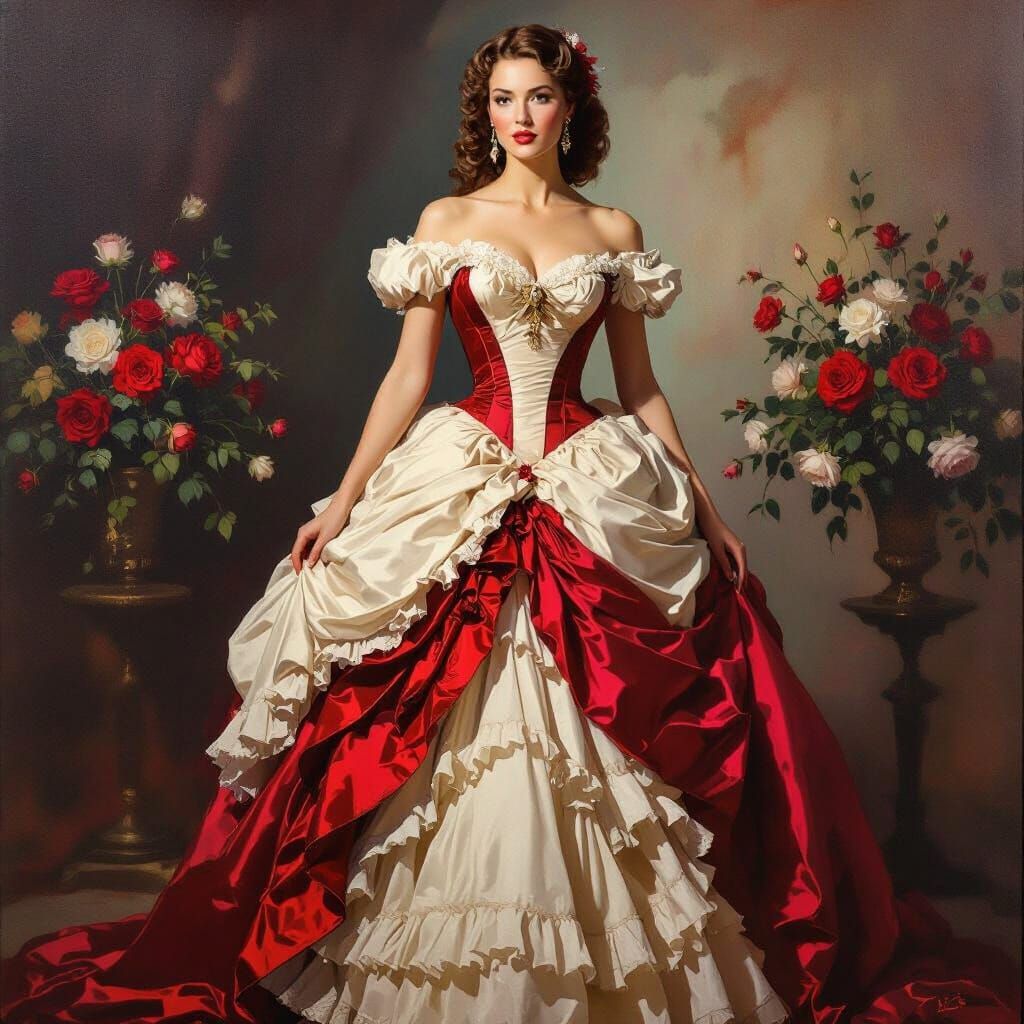 Scarlett O'Hara in Iconic Movie Gowns, Painterly Realism