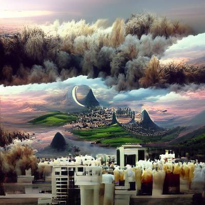 Detailed Matte Painting of a Civilization