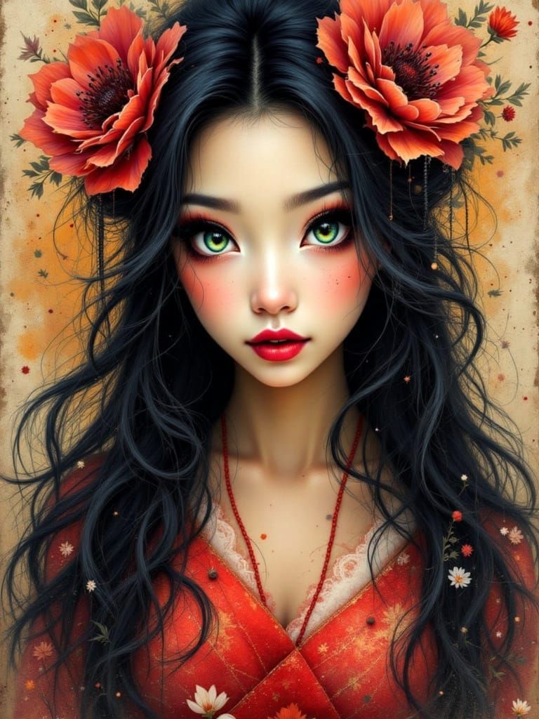 Jade Lustre and Crimson Grace