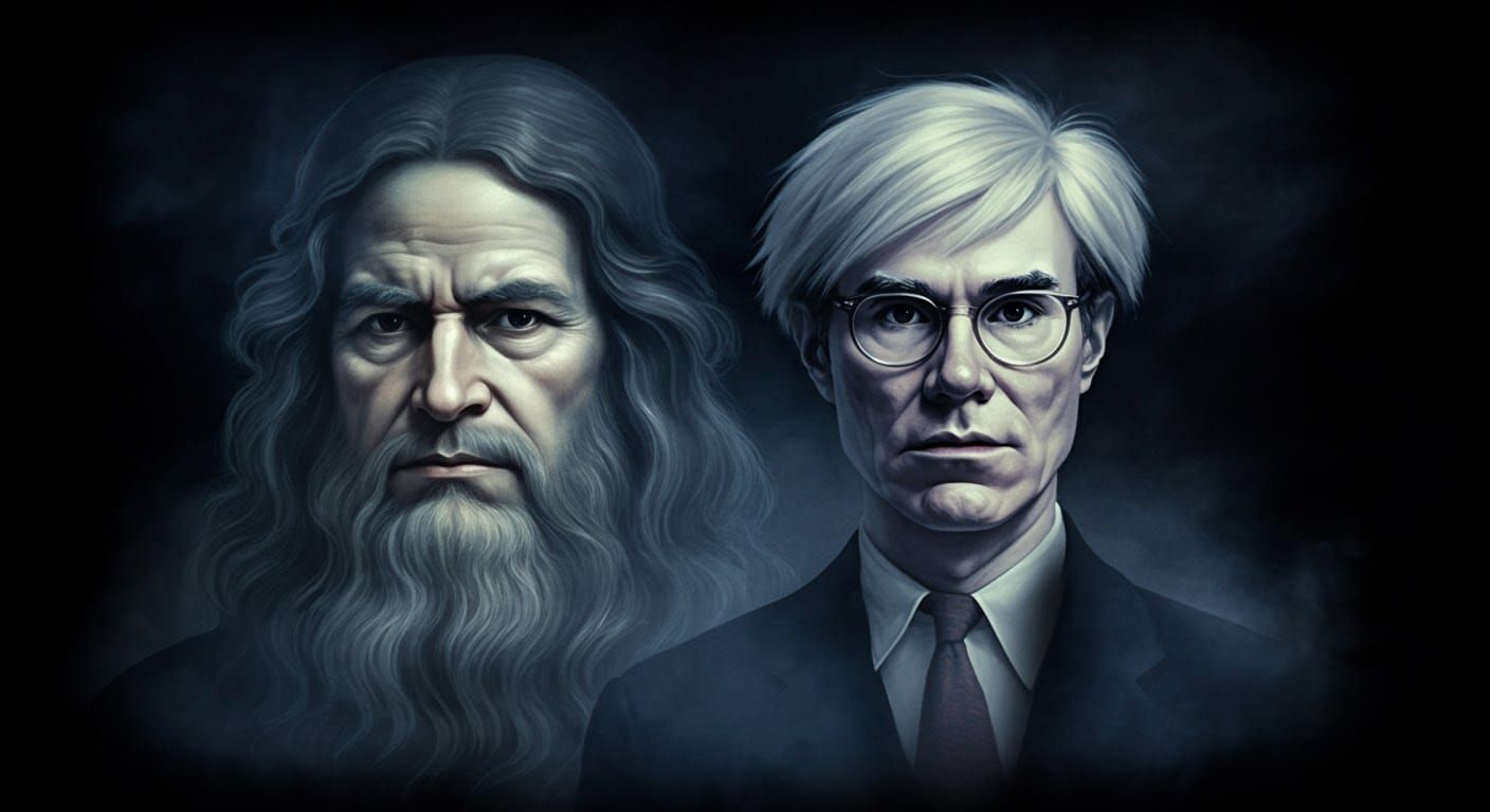 Ethereal Portrait of Two Artists in Dreamlike Atmosphere