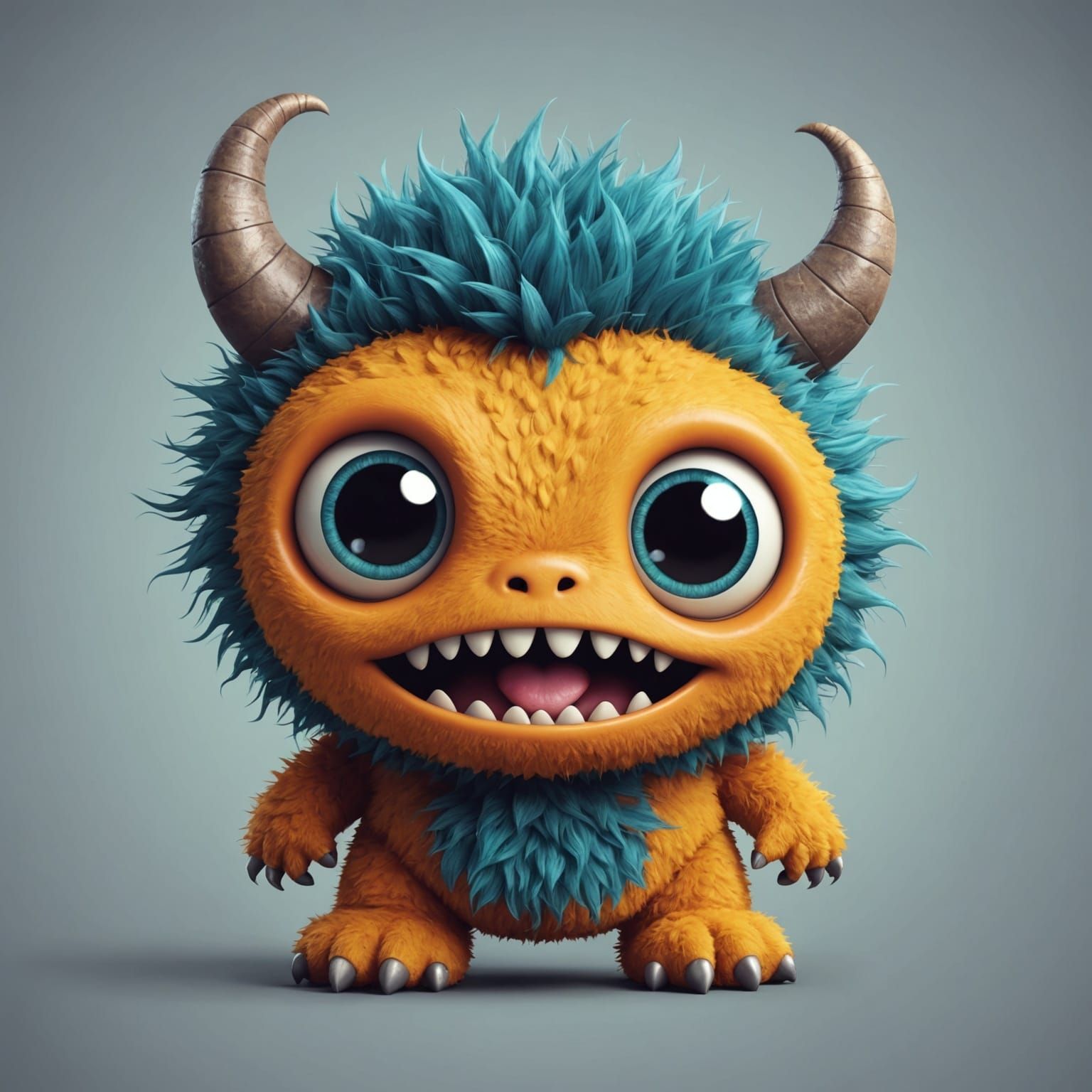 Cute Little Monster Generated by AI