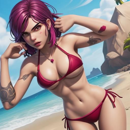 Fortnite Ruby Bikini Character Art