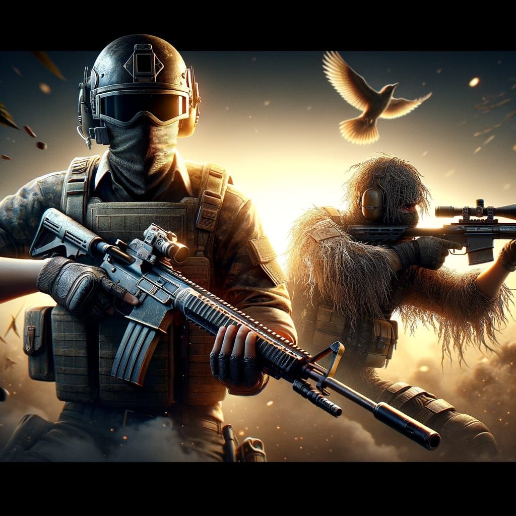 Realistic YouTube Banner: Cinematic Battlefield Soldier & Sn...