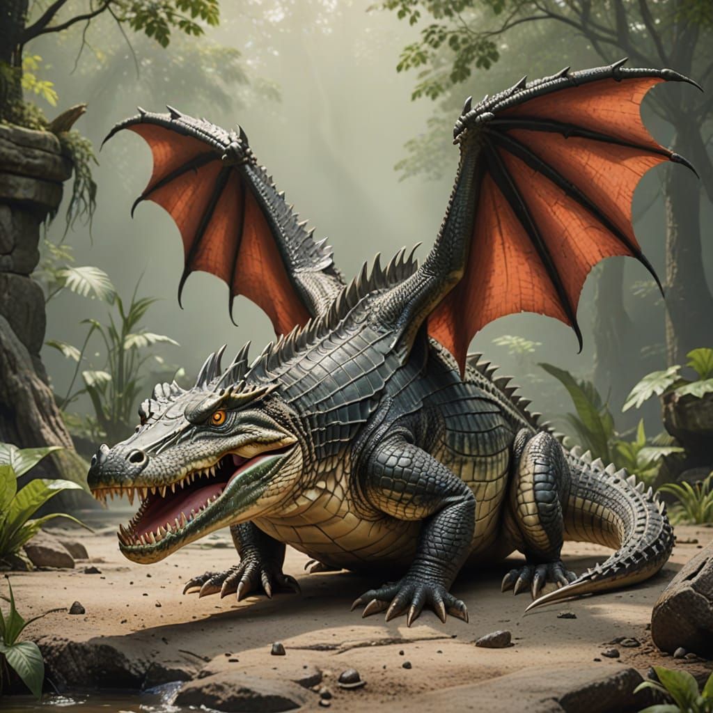 Muscled Crocodile Eel Dragon Hybrid