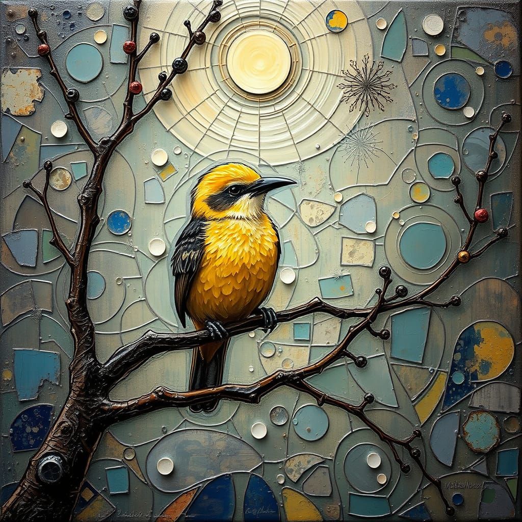 acrylic Borelli chiaroscuro Drip-painting encaustic featurin...