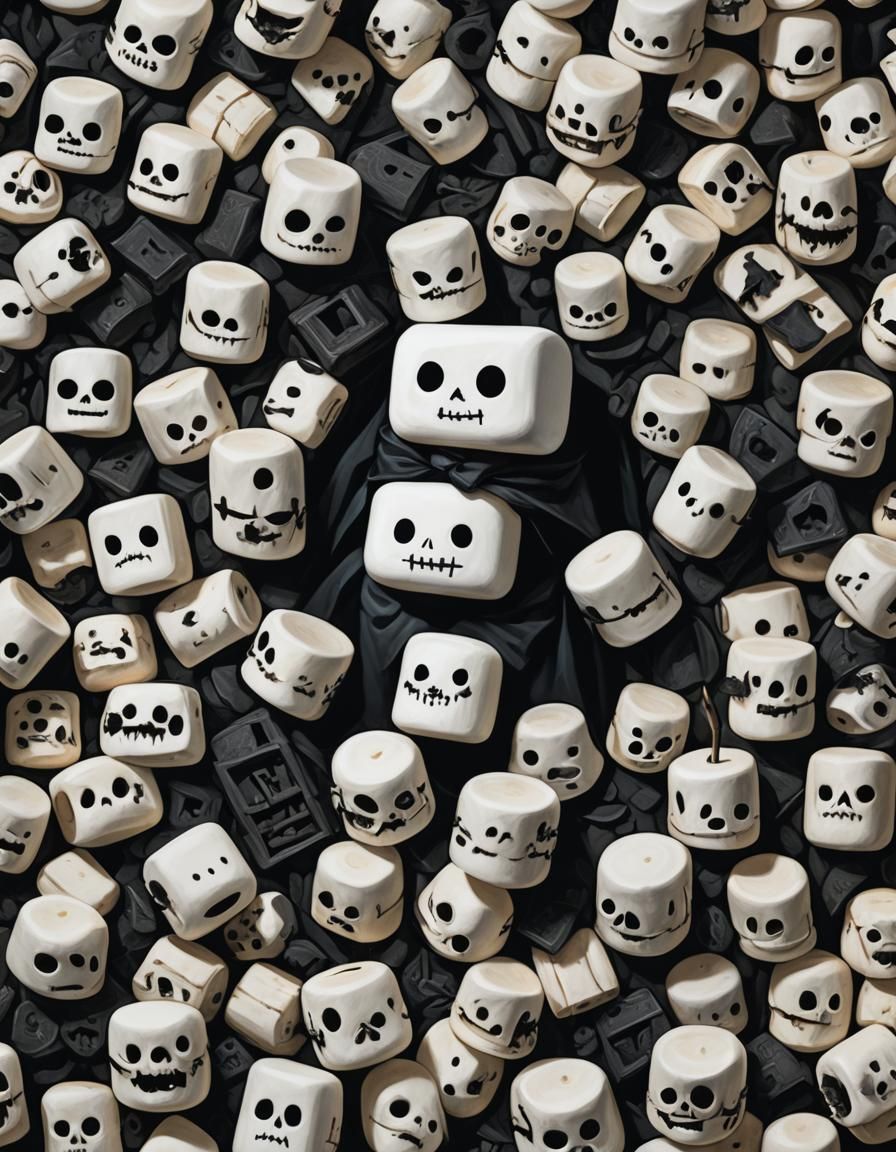 Sinister Gothic Marshmallow, Greg Rutkowski Style