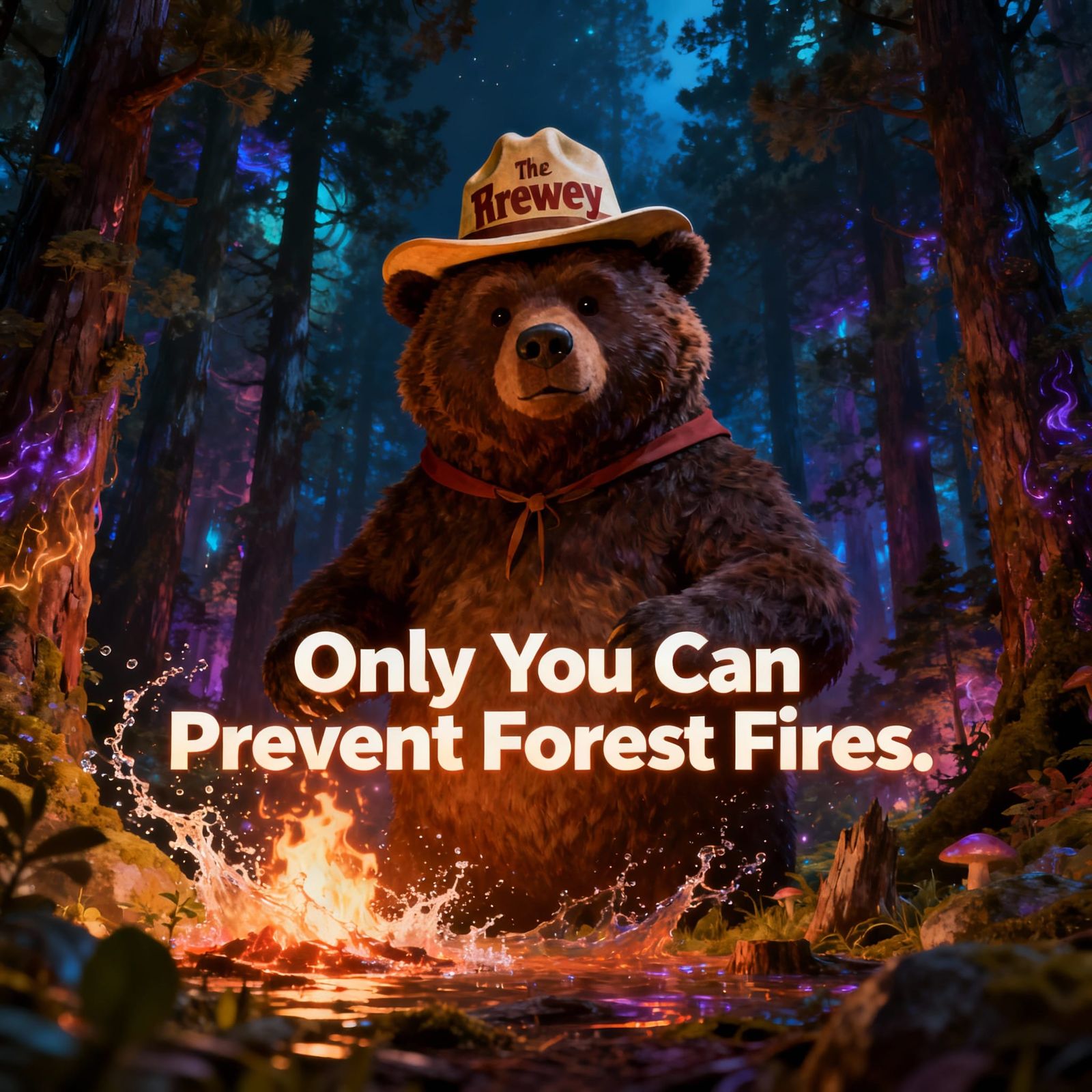 Smokey the Bear says,  Only You Can Prevent Forest Fires.